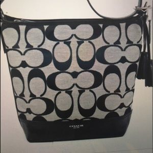 Coach vintage Legacy signature gray and black bag